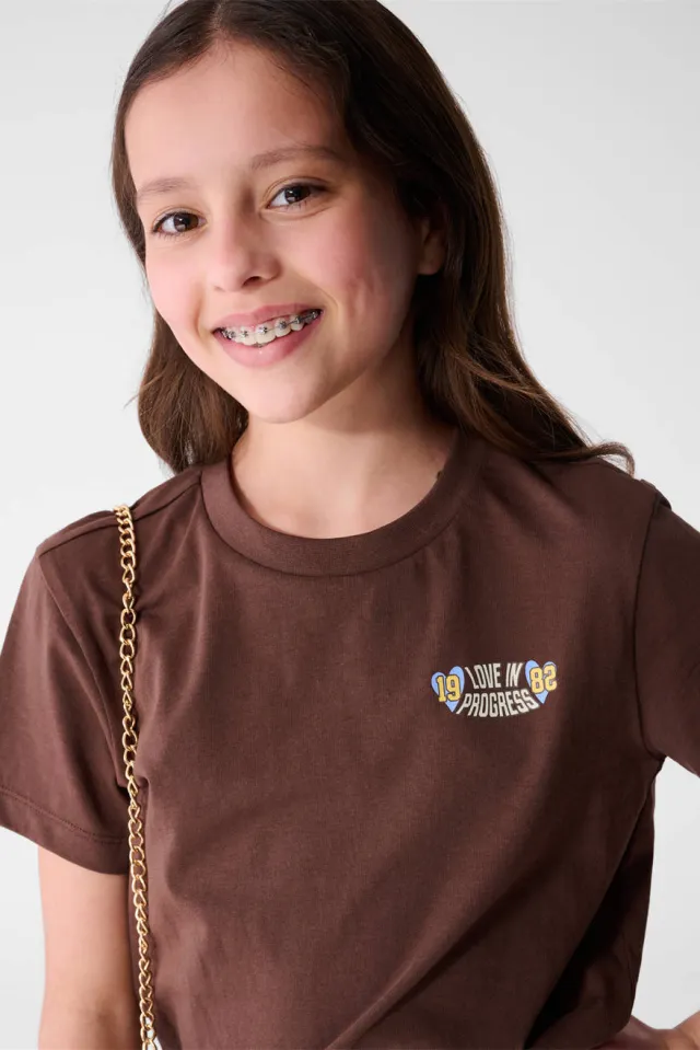 Shoeby t-shirt bruin, foto 5