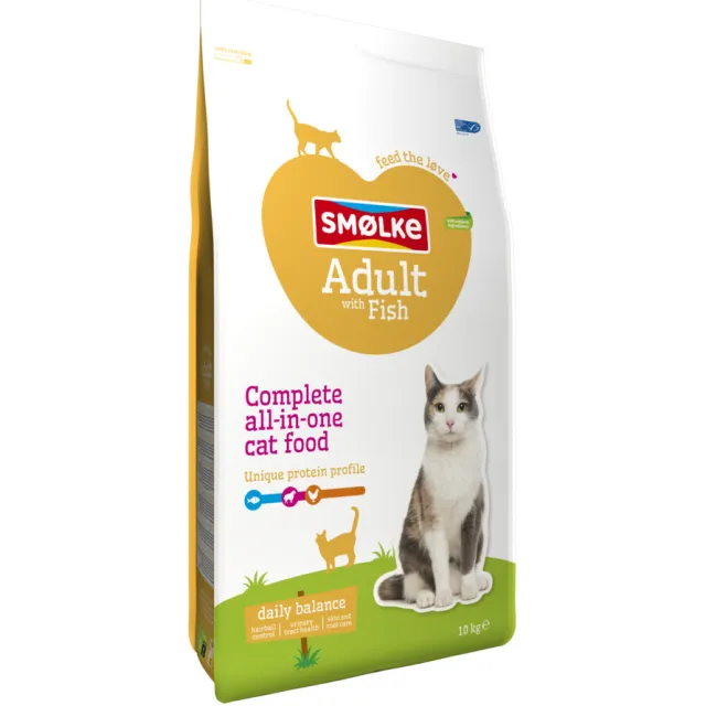 Smolke Adult met vis kattenvoer 10 kg