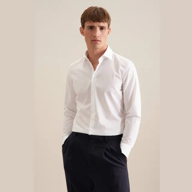 Seidensticker slim fit overhemd wit