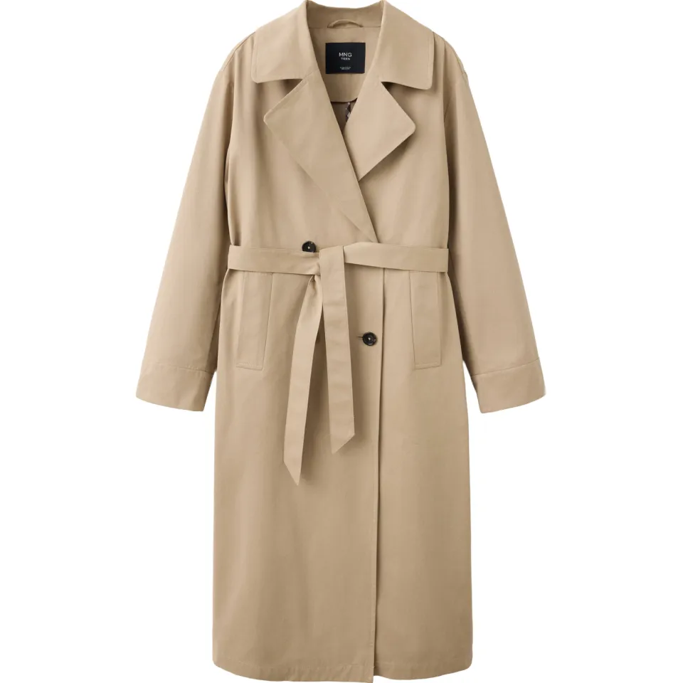 Mango trenchcoat met ceintuur beige, foto 2