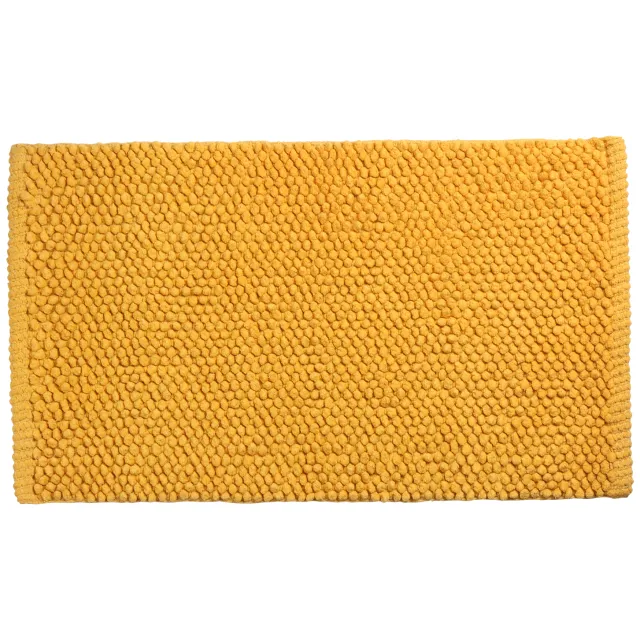 Differnz Popcorn badmat 50x80 cm katoen geel