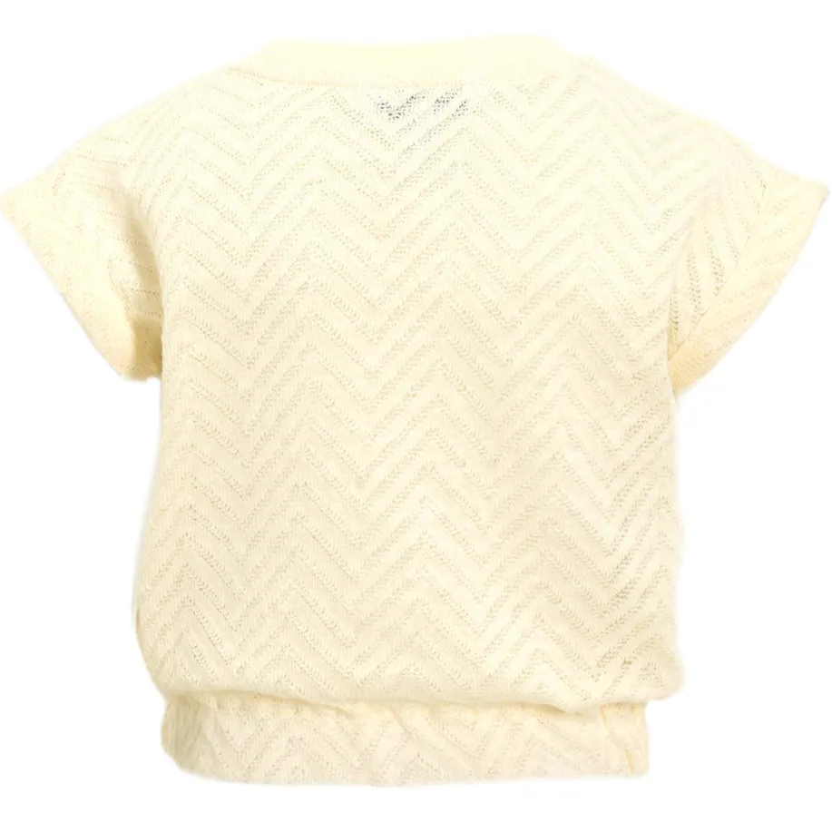 Anytime crochet mouwloze top off-white, foto 3