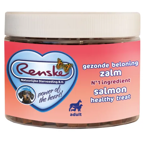 Renske Gezonde Beloning Mini Hartjes zalm hondensnack