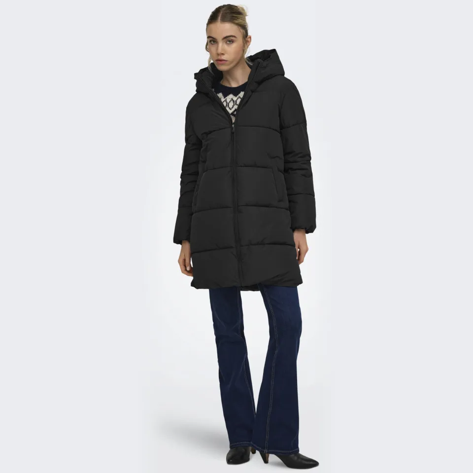 Only Juta puffer winterjas zwart