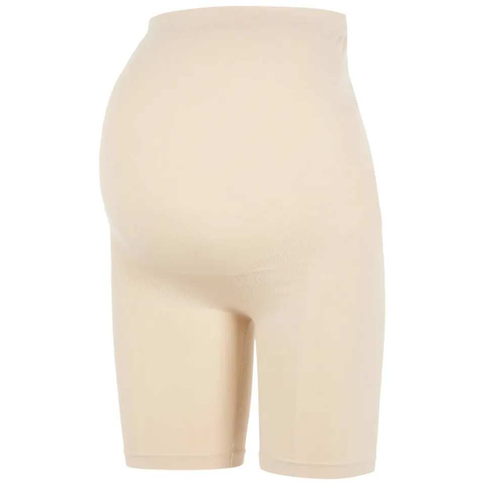 Mamalicious slim high waist zwangerschaps biker short beige, foto 2