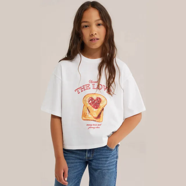 WE Fashion T-shirt met print wit, foto 3