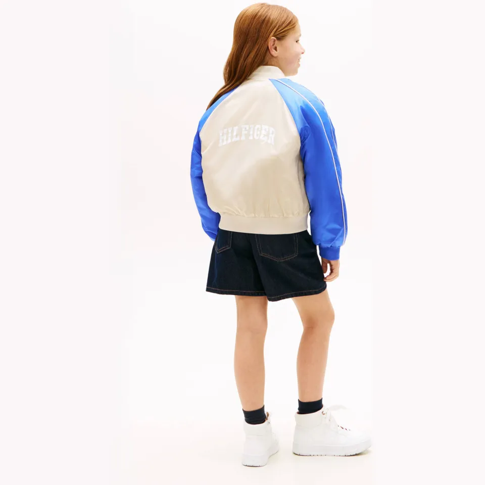 Tommy Hilfiger bomberjack ecru blauw, foto 3