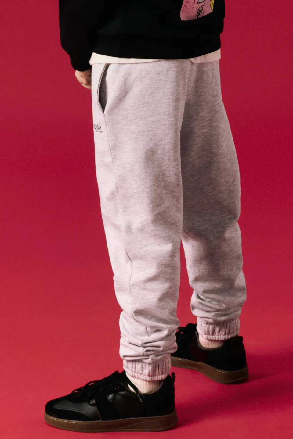 NAME IT regular fit joggingbroek grijs met tekstprint, foto 5
