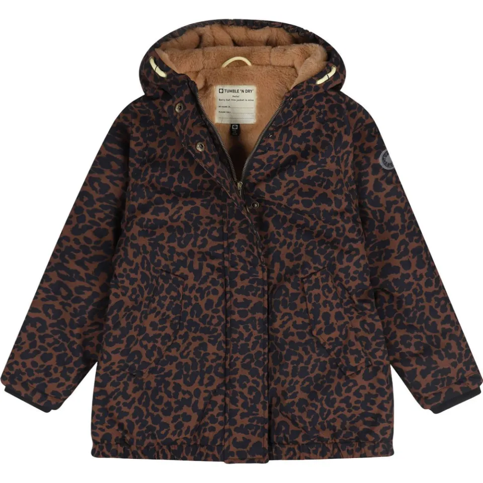 Tumble 'n Dry Louisiana winterjas met panterprint donkerbruin, foto 2