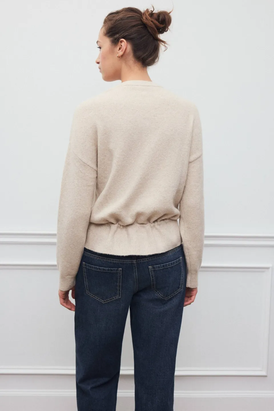 Mango TEEN gebreide trui - lichtbeige, foto 3