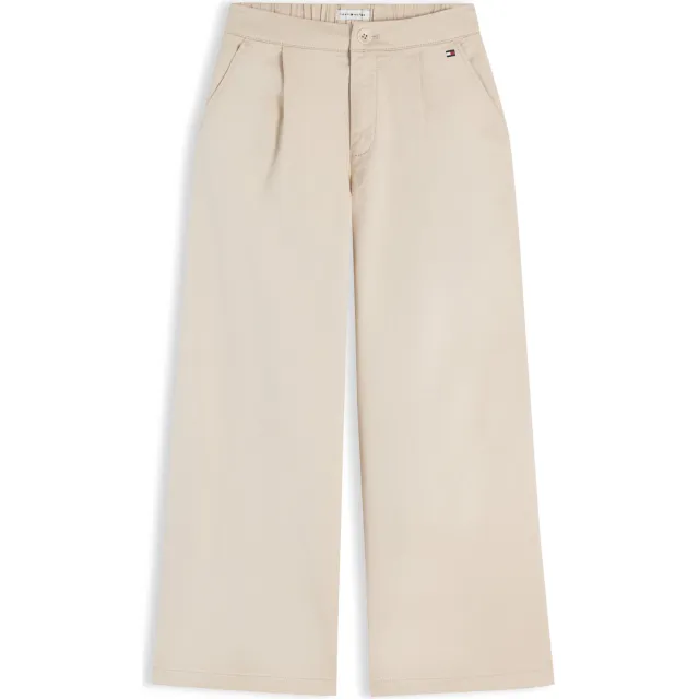 Tommy Hilfiger wijde broek met plooien beige, foto 2