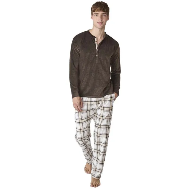 J&J Brothers JJBFP5202 pyjamaset bruin