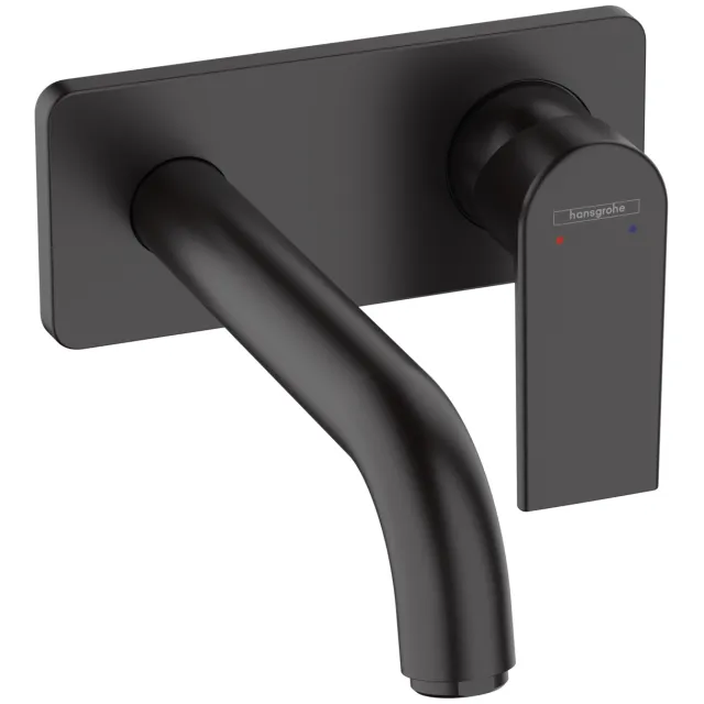 Hansgrohe Vernis Shape wandmontage wastafelmengkraan mat zwart