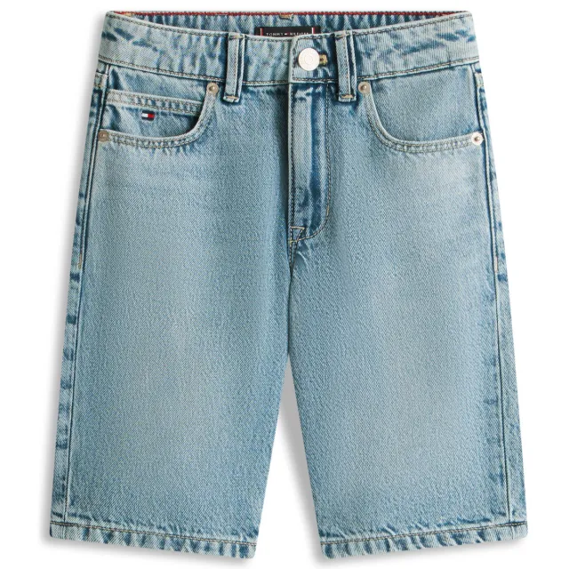 Tommy Hilfiger straight denim jeansshort medium blue, foto 2
