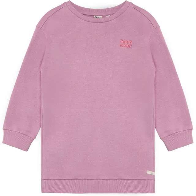 Daily7 korte sweatjurk met backprint paars, foto 2