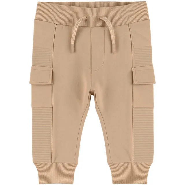 Dirkje katoenen regular fit babybroek beige