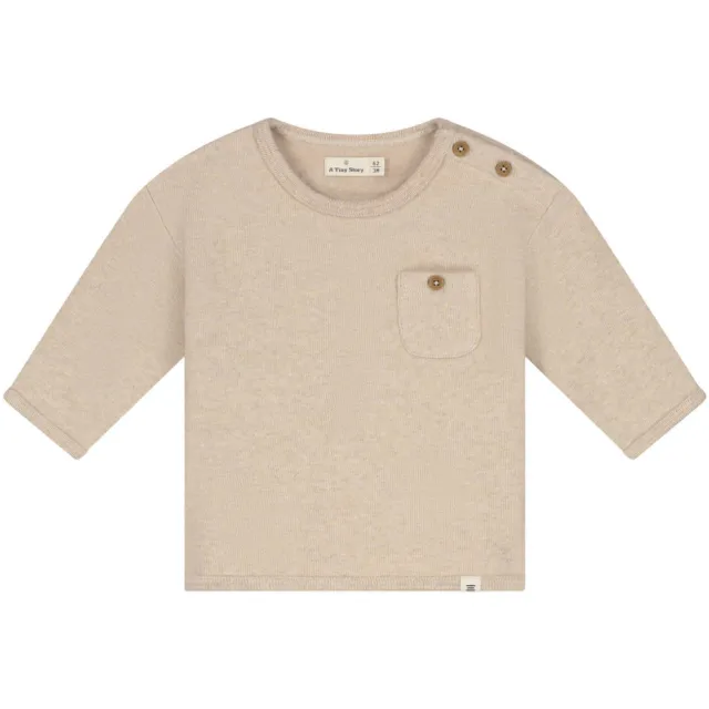 A Tiny Story rechtvallende longsleeve beige, foto 2