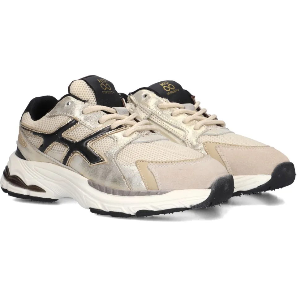 Hip H1161 leren sneaker beige, foto 5