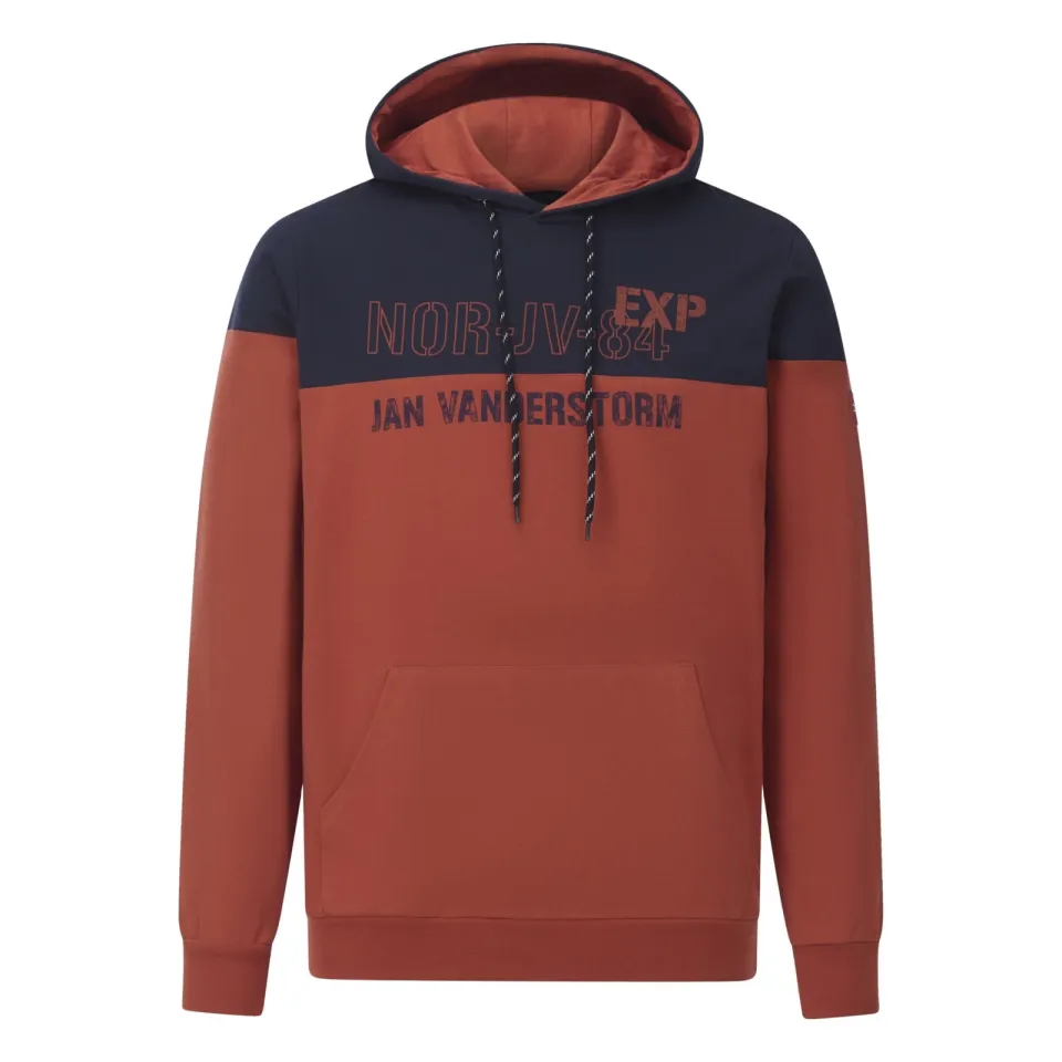 Jan Vanderstorm +FIT Collectie hoodie JERRES Plus brique, foto 2