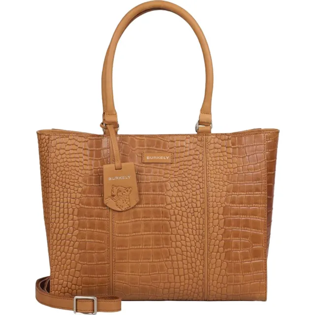 Burkely leren handtas met laptopvak Cool Colbie cognac
