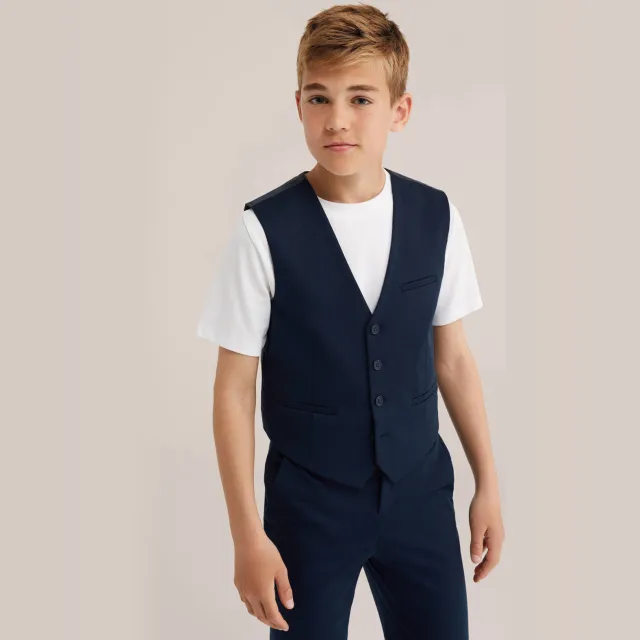 WE Fashion gilet donkerblauw