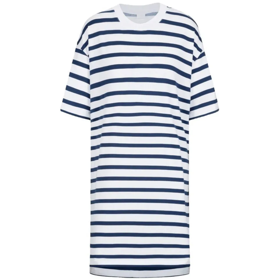 Mey Breezy Stripes nachthemd wit/donkerblauw, foto 3