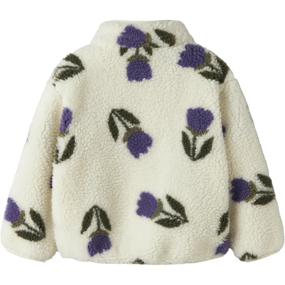 NAME IT MINI teddy jas ecru met bloemenprint, foto 3