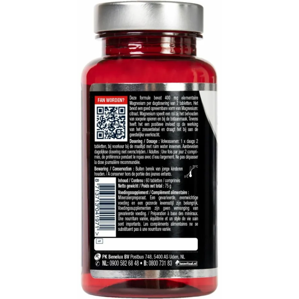 Lucovitaal Magnesium Citraat 400mg 60 tabletten, foto 3