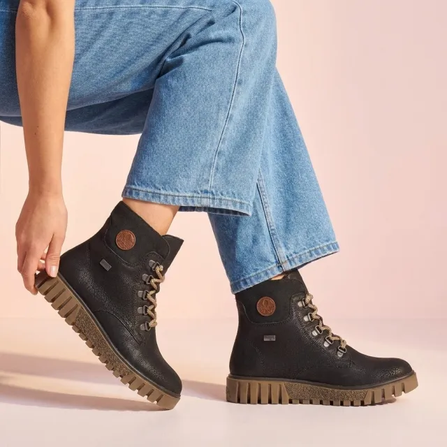 Rieker veterboots zwart, foto 8