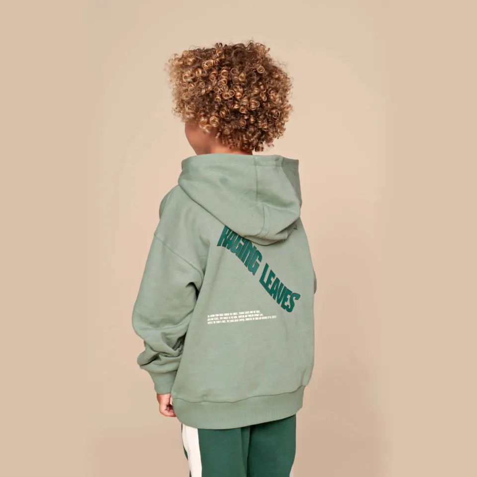Quapi hoodie met backprint groen, foto 4