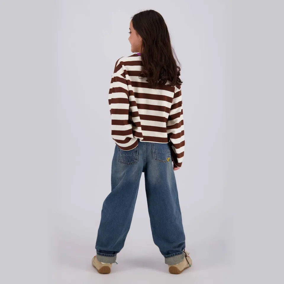 Vingino Josien longsleeve donkerbruin donkerbruin/wit, foto 5
