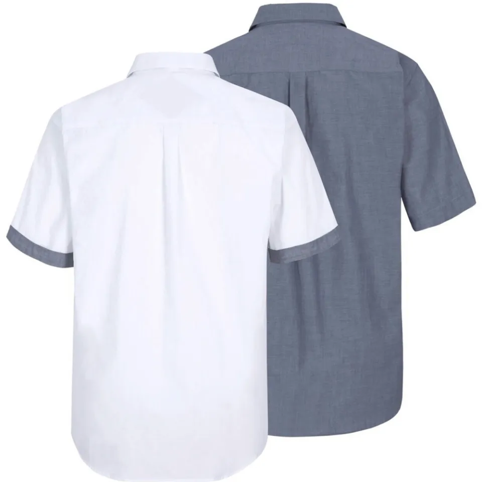 Jan Vanderstorm casual overhemd EVIN Plus Size - (set van 2) wit/donkerblauw, foto 4