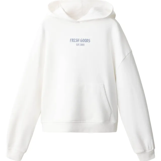 Mango Kids hoodie met backprint - wit