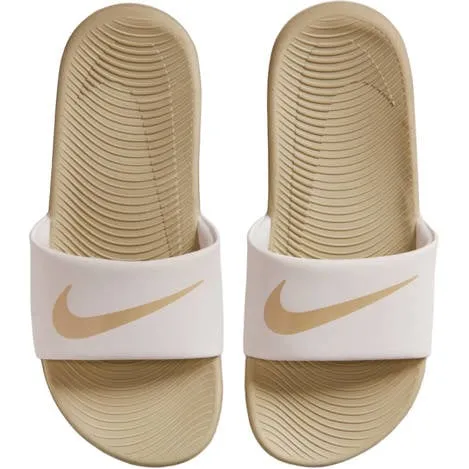 Nike Kawa badslippers met logo - zand/ecru Beige Jongens/Meisjes Rubber