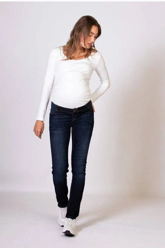 LOVE2WAIT low waist zwangerschaps straight leg jeans darl wash