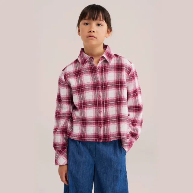 WE Fashion geruite blouse rood/wit