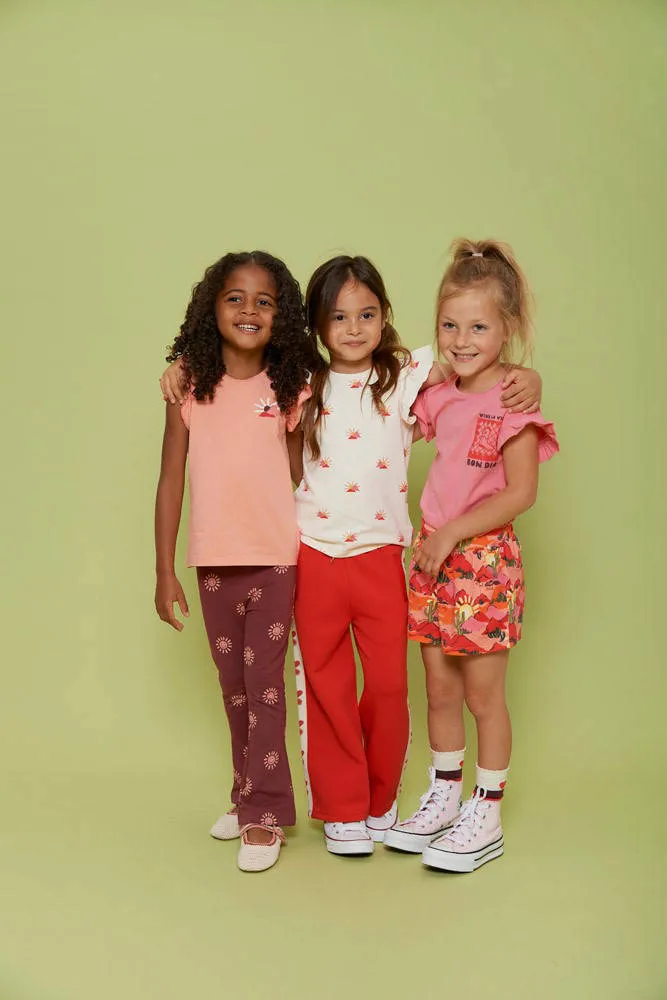 Jubel Salsa Sunset t-shirt ecru met roze, foto 5