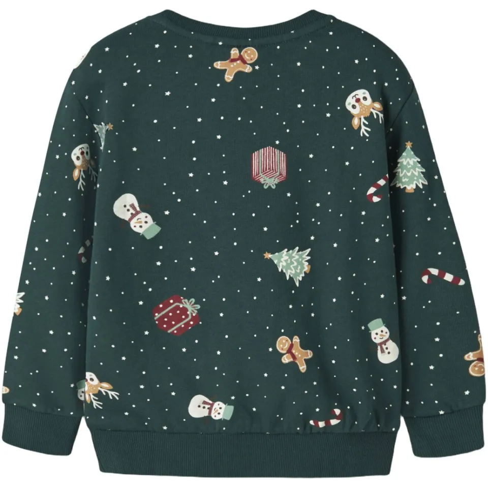 NAME IT MINI sweater met print - donkergroen, foto 4