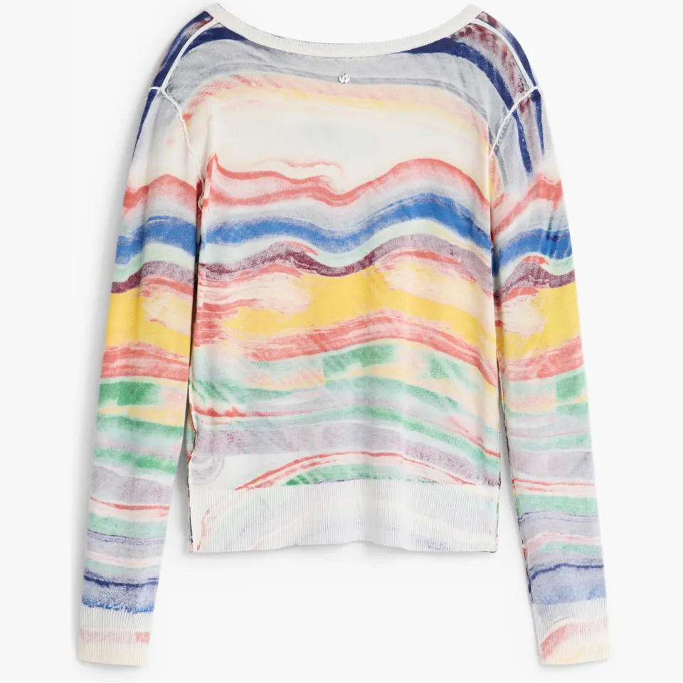 Desigual fijn gebreide trui - meerkleurig multi, foto 3