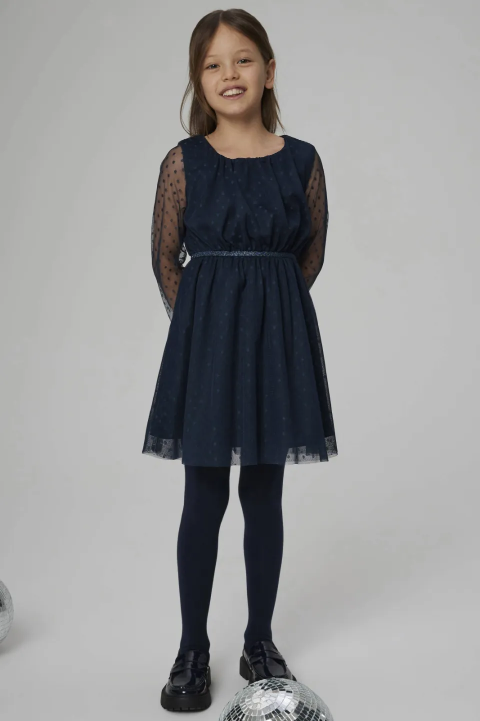 NAME IT semi-transparante jurk donkerblauw, foto 4