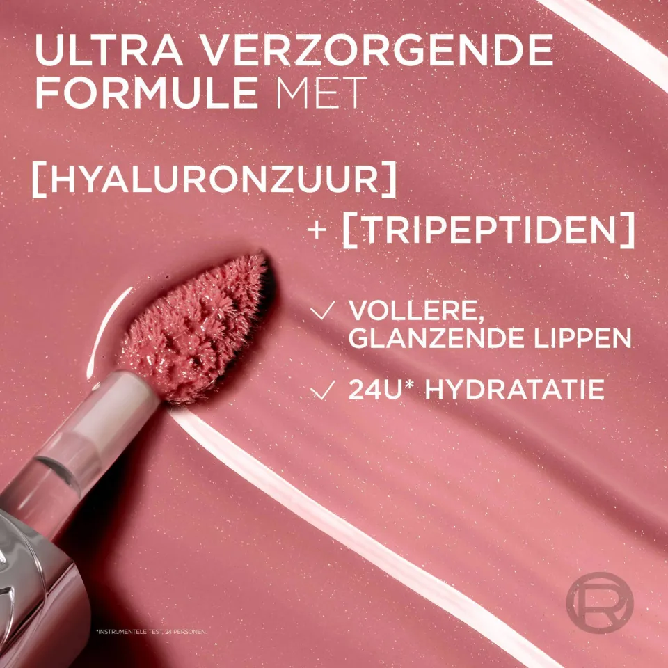 L'oréal Plump Ambition Hyaluron Lip Oil lipgloss 380 Rouge In Love rood, foto 3