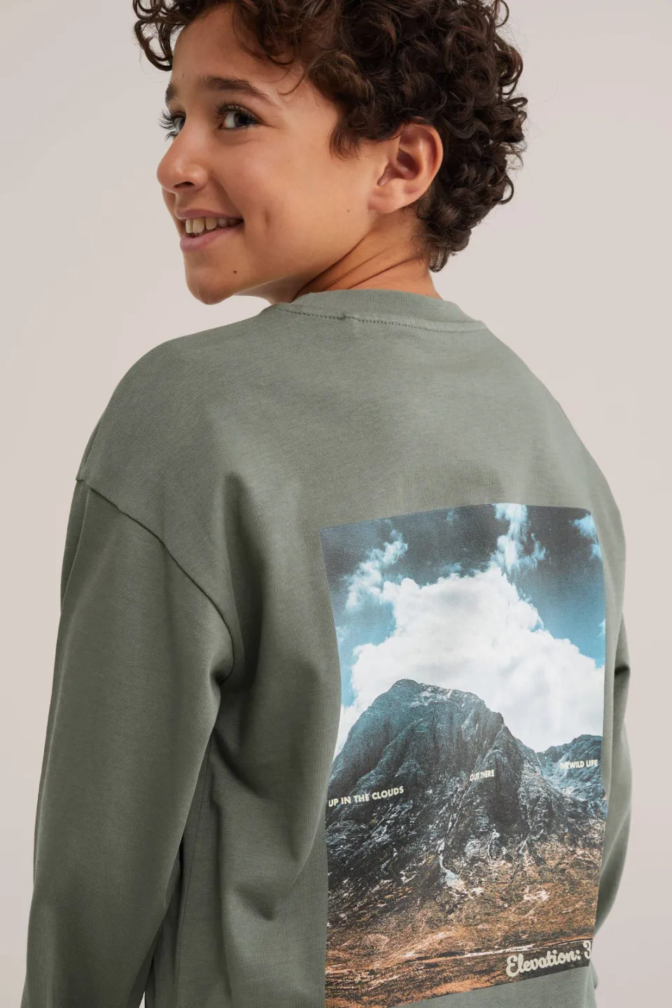 WE Fashion longsleeve met backprint groen, foto 5
