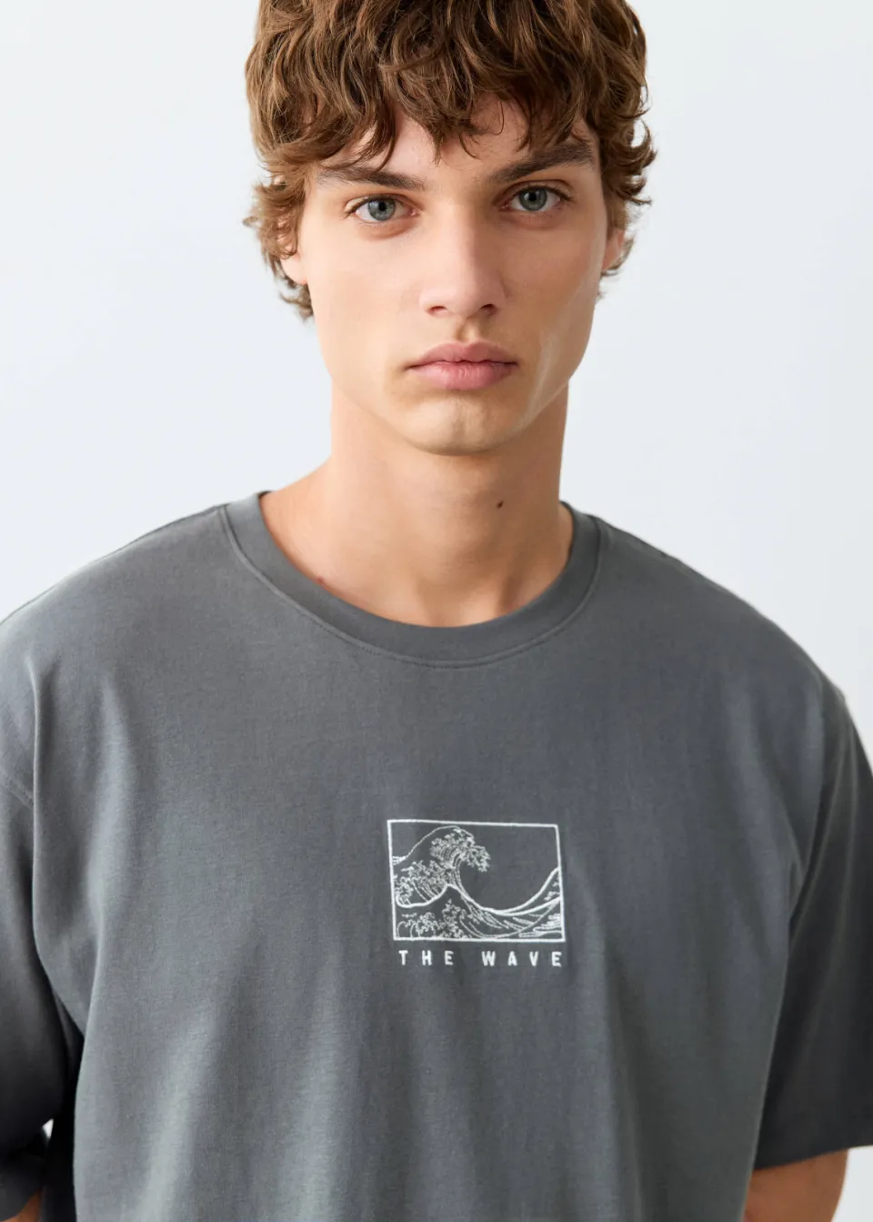 Mango Teen T-shirt met print grijs, foto 3