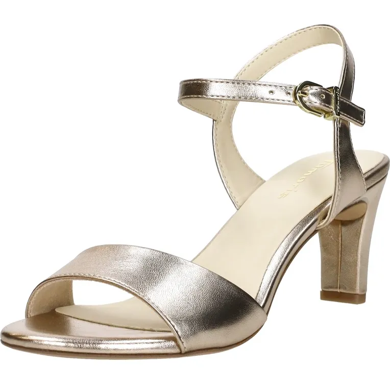 Tamaris sandalen met hakken goudkleur, foto 3
