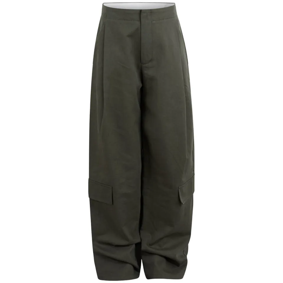Shoeby high waist cargobroek donkergroen, foto 2