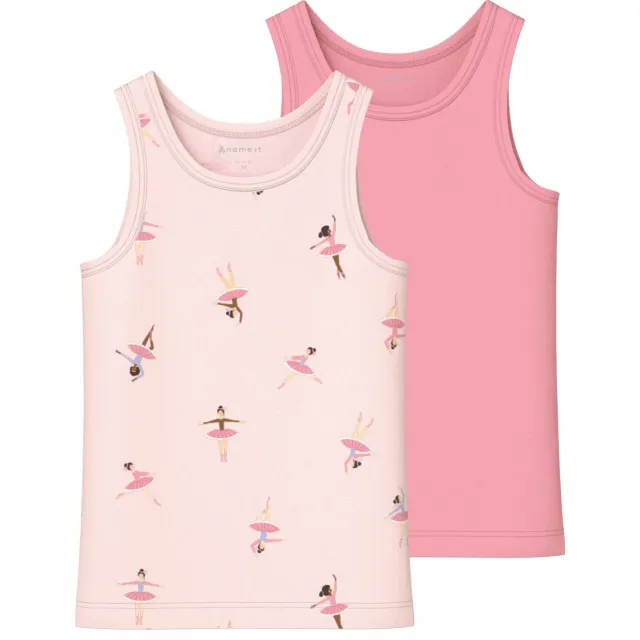 NAME IT MINI hemd lichtroze/roze set van 2