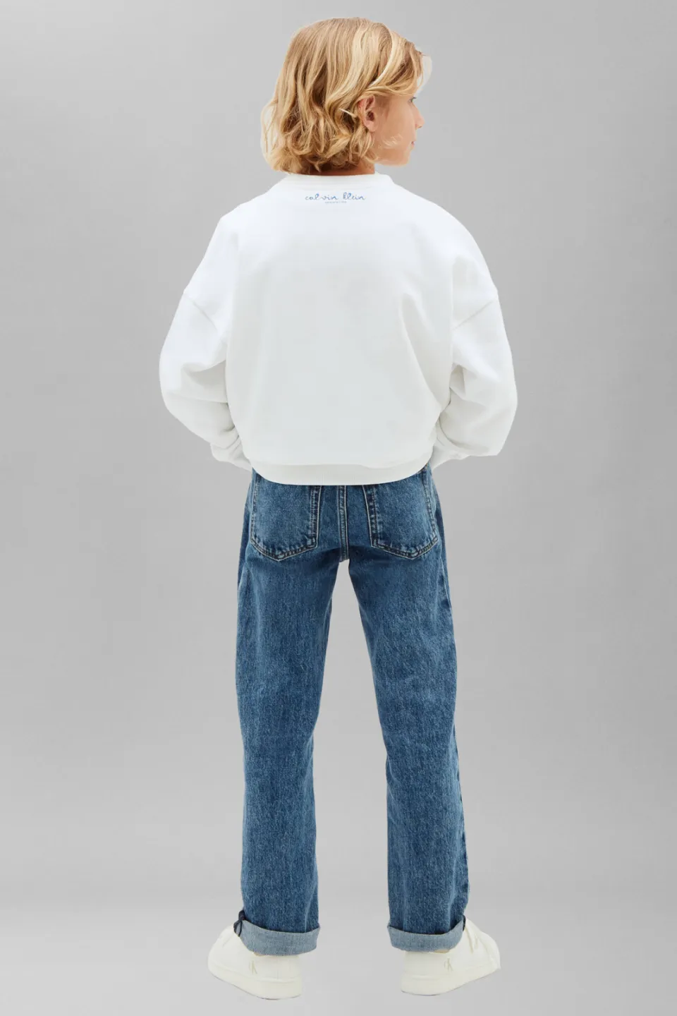 Calvin Klein straight leg jeans - mediumblauw, foto 3