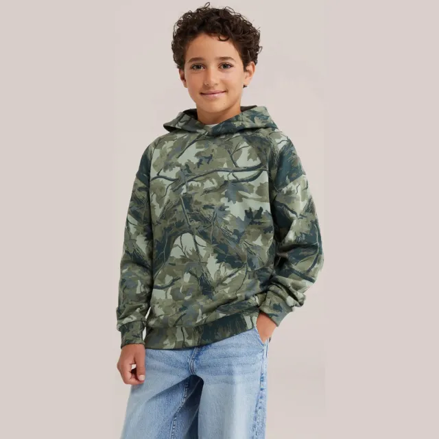 WE Fashion hoodie met print - groen