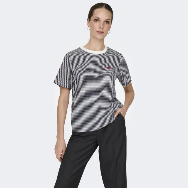 JDY Pisa T-shirt wit Cloud Dancer