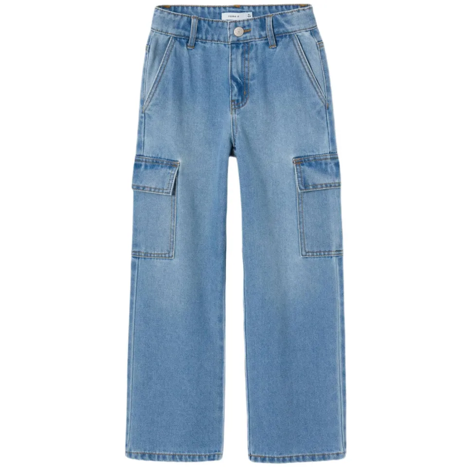 NAME IT KIDS wide leg jeans NKFROSE light blue denim, foto 2